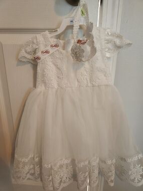 White Floral Lace Baby Dress